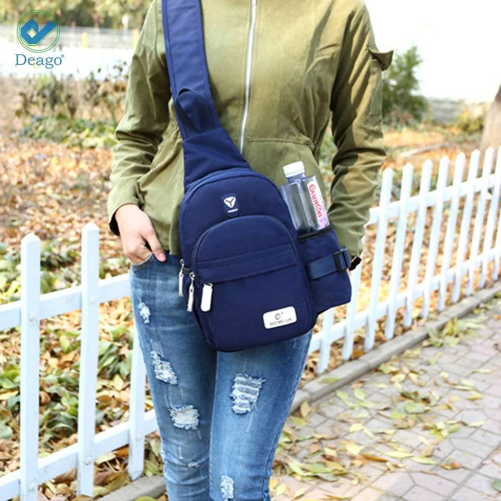 Chest Shoulder Bag Unbalance Water Resistant Daypack for Gym (7.1" * 2.75" * 13.5")