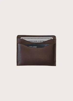 Chocolate Leather Card Holder