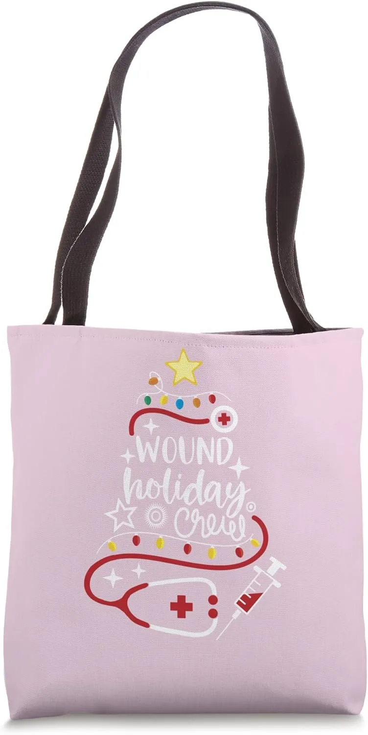 Christmas Wound Care Nurse Tech Wound Holiday Crew Tote Bag