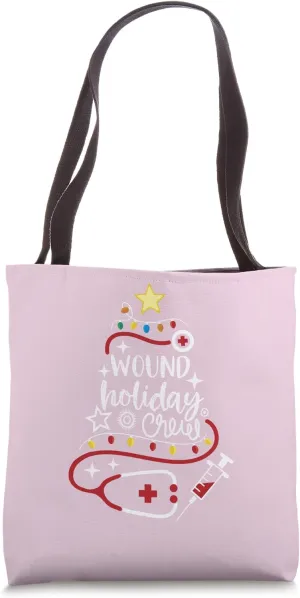Christmas Wound Care Nurse Tech Wound Holiday Crew Tote Bag