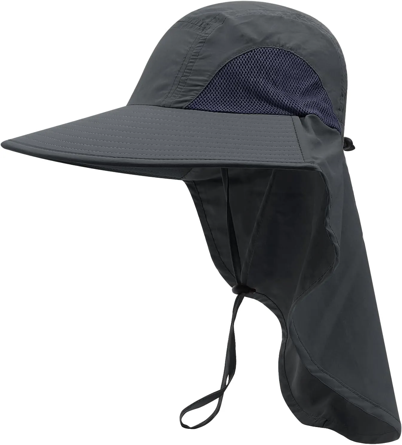 CLAPE Sun Protection Hats for Men Women Wide Brim Fishing Hats with Neck Flap Quick Dry Breathable Safari Hiking Cap