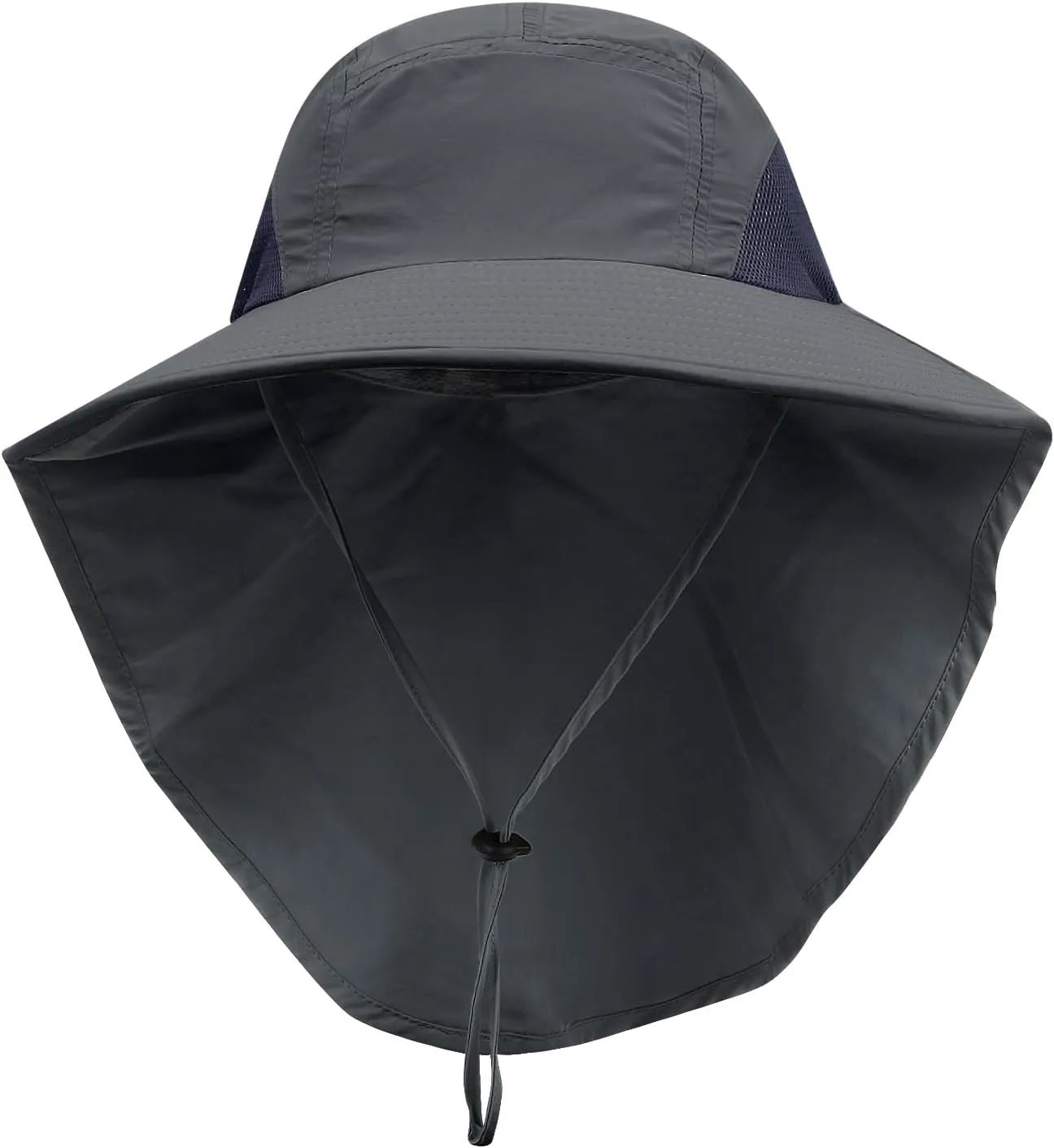 CLAPE Sun Protection Hats for Men Women Wide Brim Fishing Hats with Neck Flap Quick Dry Breathable Safari Hiking Cap