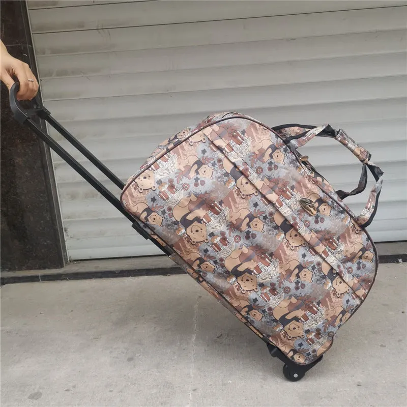 Classy Lightweight Large Capacity Canvas Cute Luggage