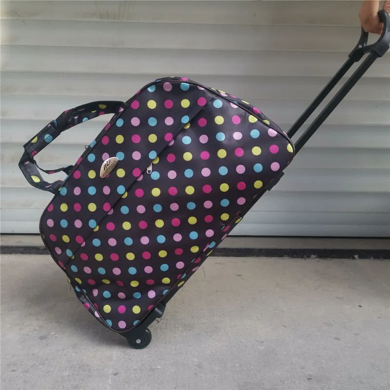 Classy Lightweight Large Capacity Canvas Cute Luggage