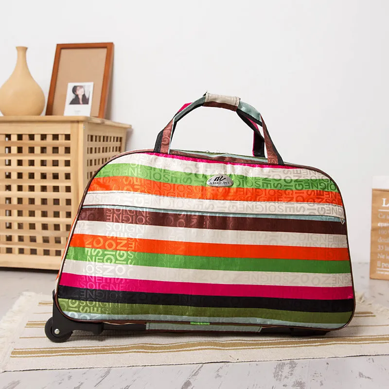 Classy Lightweight Large Capacity Canvas Cute Luggage