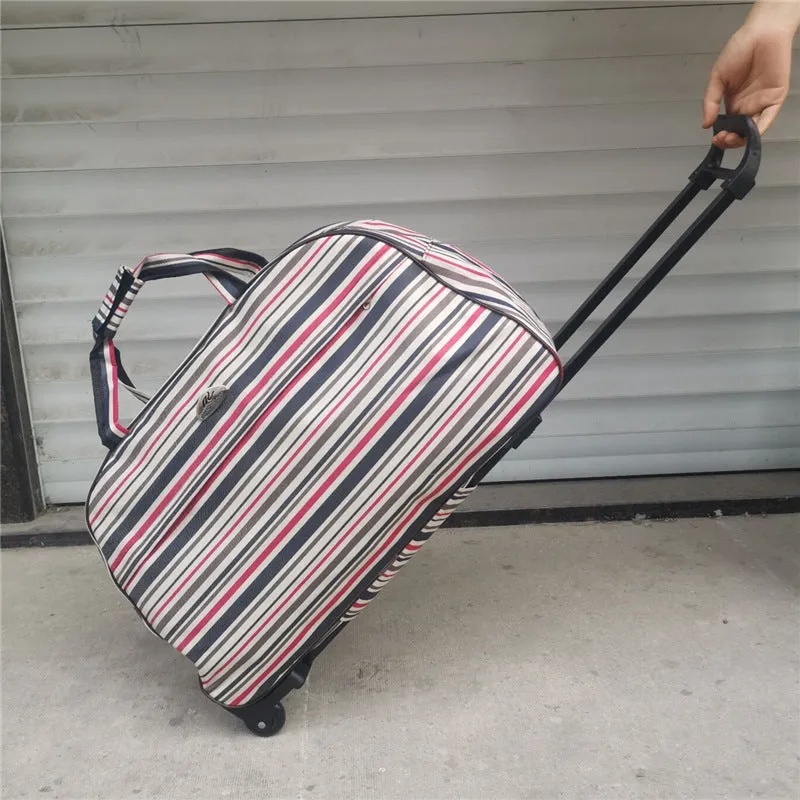 Classy Lightweight Large Capacity Canvas Cute Luggage