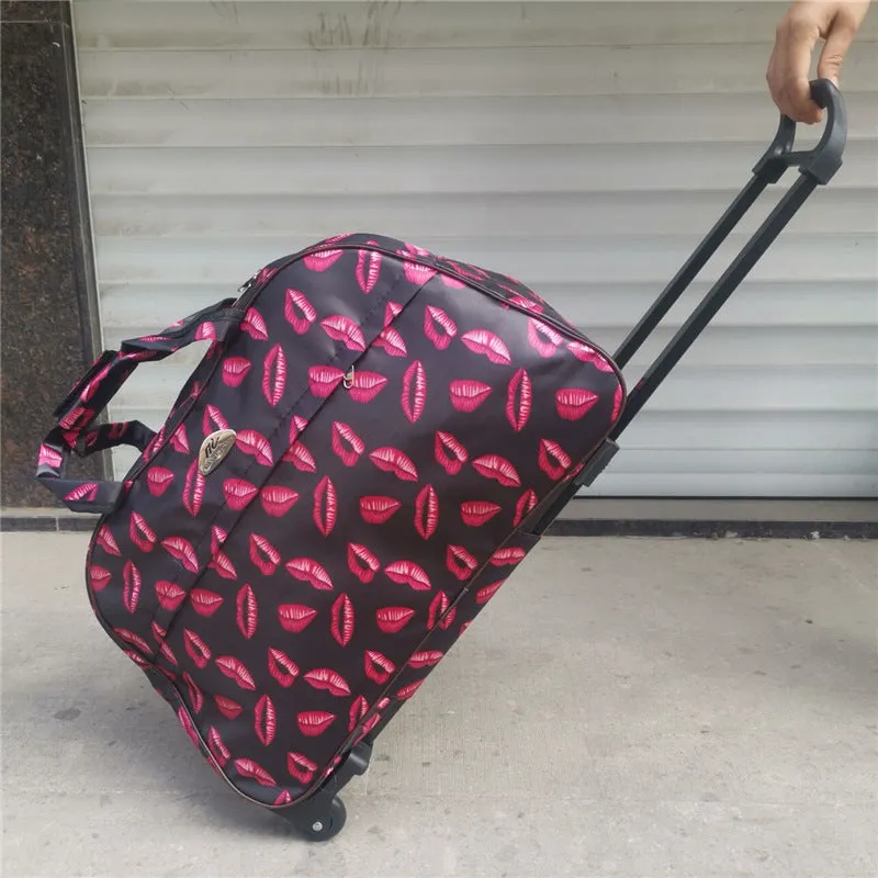 Classy Lightweight Large Capacity Canvas Cute Luggage