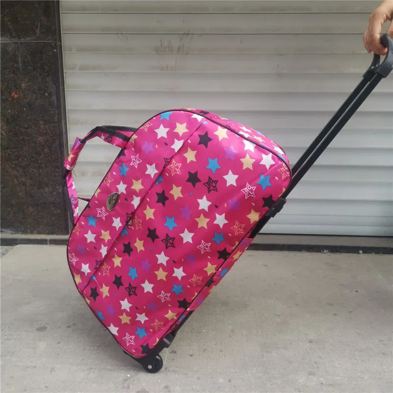 Classy Lightweight Large Capacity Canvas Cute Luggage