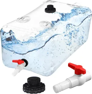 Clear Water Bladder Tank 63Gal/240L Water Tank Storage Container Foldable Portable Large Capacity for Camping Garden Drought Resistance Agricultural Irrigation Outdoor RV Emergency