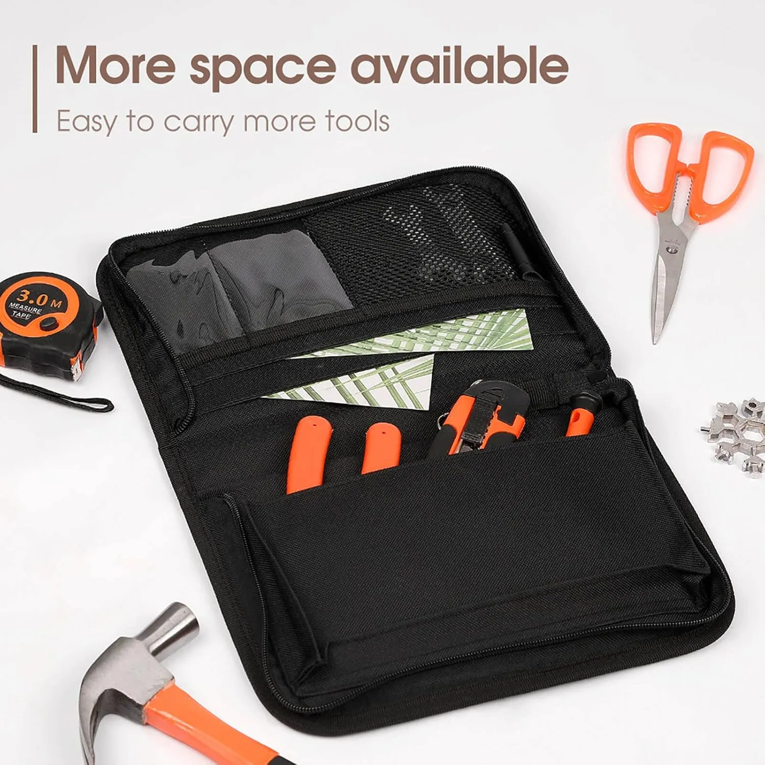 Clergy Blue Black White Folding Portable Tool Storage Bag Unisex