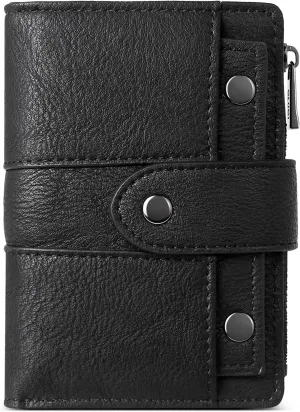 CLUCI Small Wallet for Women Leather Slim Womens Wallet Bifold Multi Card Holder Organizer Designer with Removable ID Window