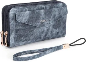 CLUCI Wallet Women Large Capacity Wristlet Purse for Women Long Ladies Wallet RFID Blocking Multi Credit Card Holder