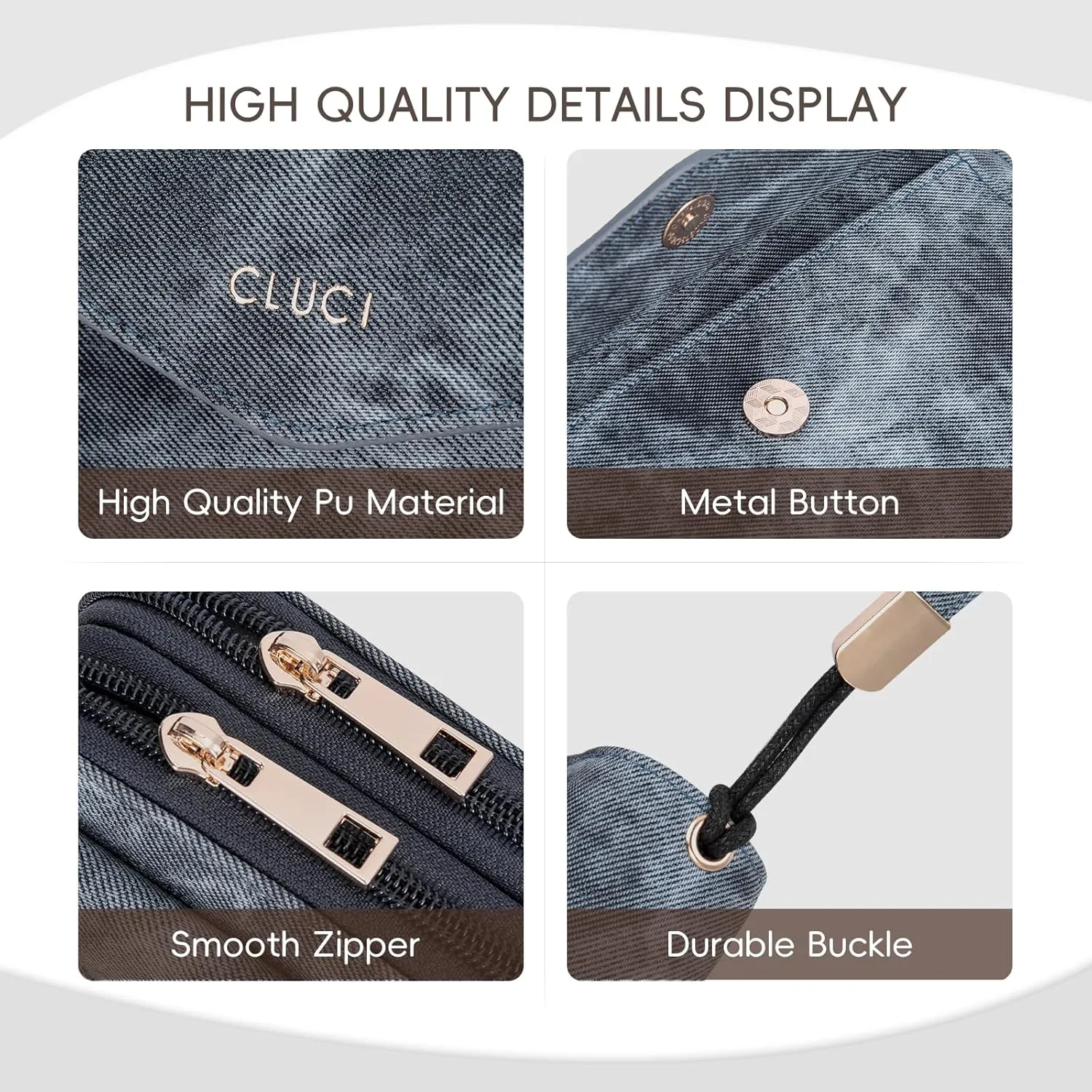 CLUCI Wallet Women Large Capacity Wristlet Purse for Women Long Ladies Wallet RFID Blocking Multi Credit Card Holder
