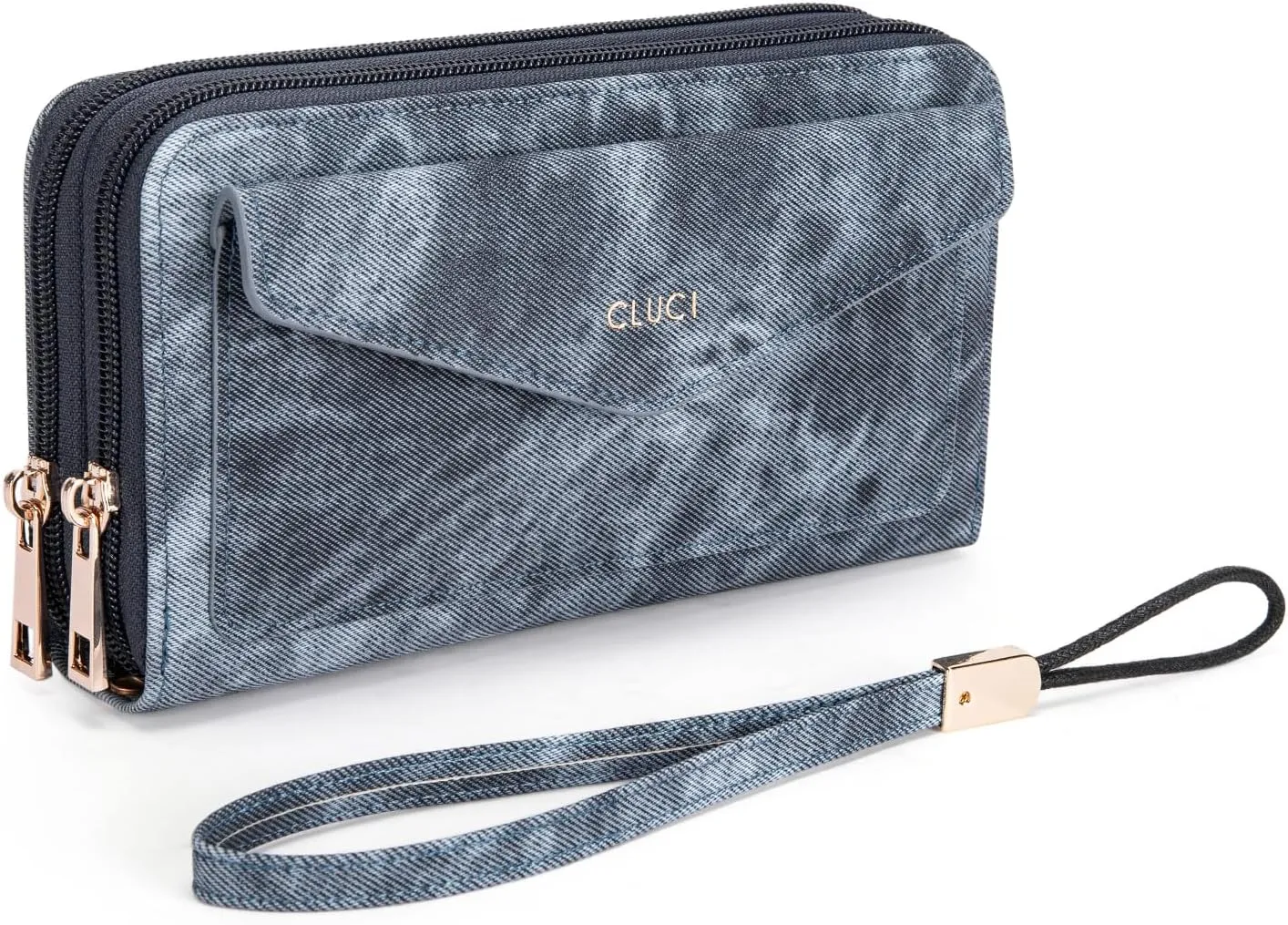 CLUCI Wallet Women Large Capacity Wristlet Purse for Women Long Ladies Wallet RFID Blocking Multi Credit Card Holder