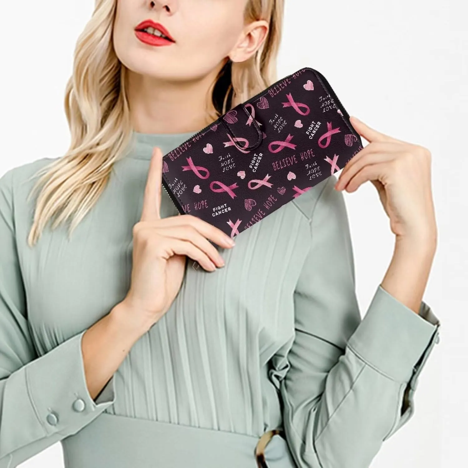 COEQINE Animal Wallet, Cute Chicken Long Leather Money Bag, Handbag With Zipper for Coin Phone, Travel Handbag for Party