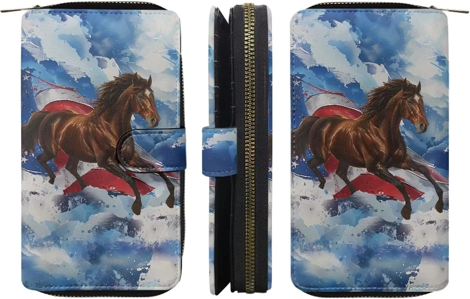 COEQINE Animal Wallet, Cute Chicken Long Leather Money Bag, Handbag With Zipper for Coin Phone, Travel Handbag for Party