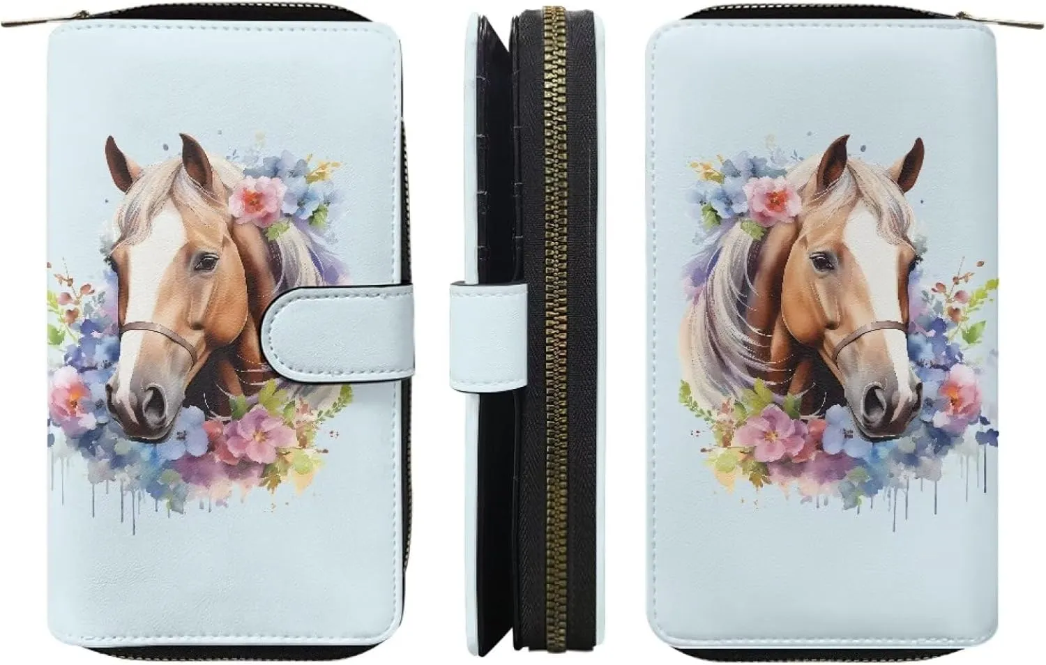 COEQINE Animal Wallet, Cute Chicken Long Leather Money Bag, Handbag With Zipper for Coin Phone, Travel Handbag for Party