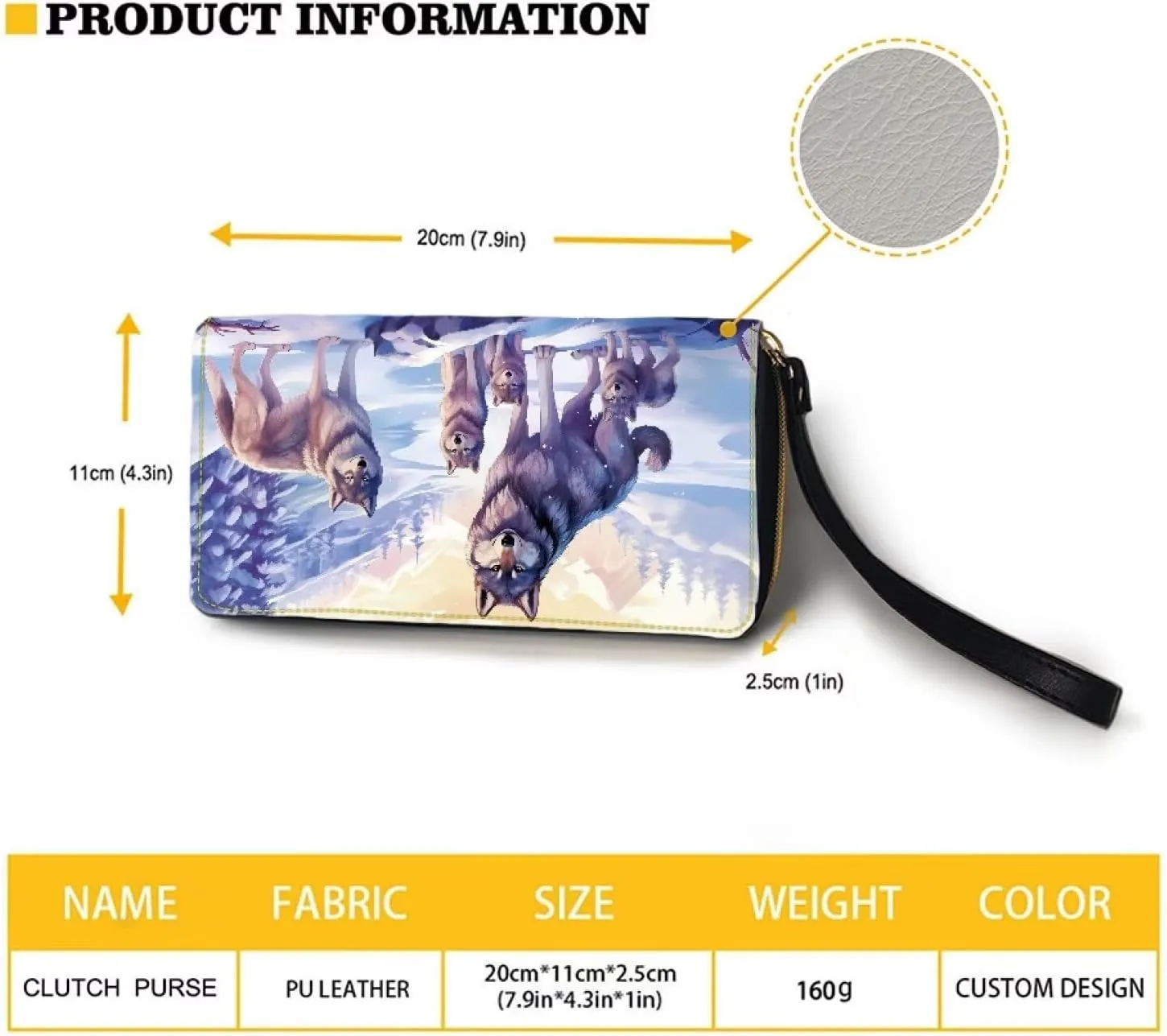 COEQINE Highland Cow Wallet For Men Leather Slim Cellphone Zipper Pouch with Coin Pocket Wallets Travel Causal Money Clips Handbag Birthday Holiday Gift for Him