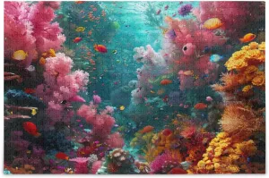 Colorful Fish Jigsaw Puzzle for Kids Adults 1000 Piece Wooden Puzzle Educational Games Toy Gifts Home Decor