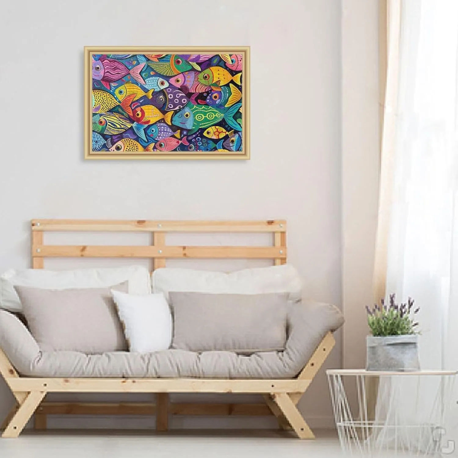 Colorful Fish Puzzles 500 Piece Jigsaw Puzzle Puzzle Game Home Wall Artwork for Adults, Families