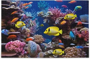 Colorful Fishes Jigsaw Puzzle for Kids Adults 1000 Piece Wooden Puzzle Educational Games Toy Gifts Home Decor