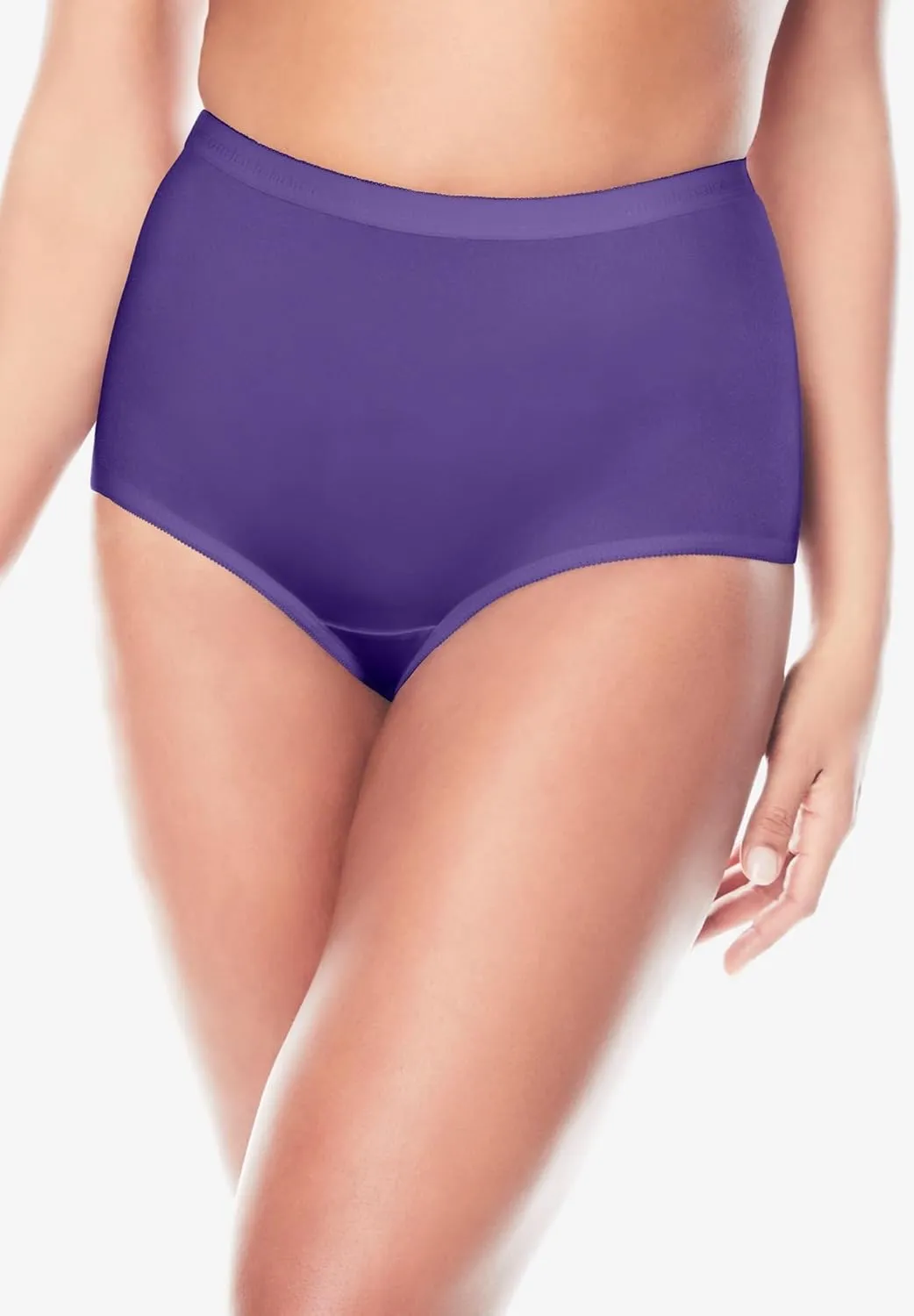 Comfort Choice Plus Size Full Coverage Nylon Brief 5-Pack