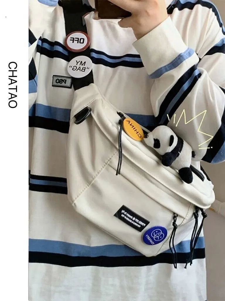 Comfortable Men's Work Clothes Fashion Female Men's Chest Bags
