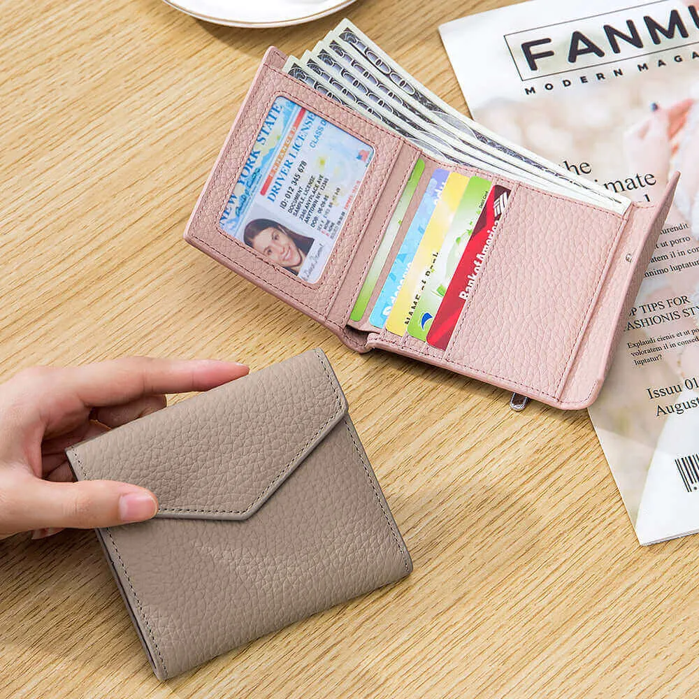 Compact Leather Envelope Wallet for Women NZ