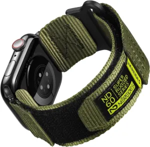 Compatible with Apple Watch Series 10 Band Series 9/8/7/6/5/4/SE/SE2/Ultra 1/2, Nylon Sports Strap with Woven Design for 49mm/46mm/45mm/44mm (L, Army Green)