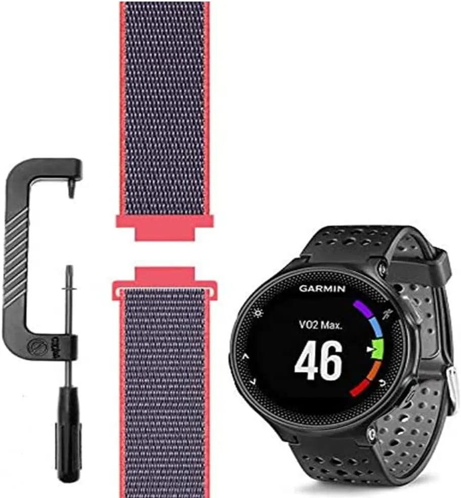 Compatible with Garmin Forerunner 235 Band Replacement Sport Mesh Strap Also for Forerunner 735XT watch band Nylon Weave Watchband