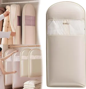 Compression Garment Bag - Heavy-Duty Hanging Closet Organizer With Dust-Proof Cover For Coats, Jackets & Seasonal Storage