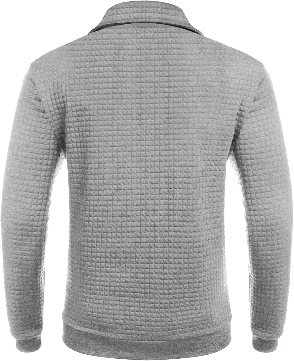 COOFANDY Mens Quarter Zip Sweatshirt Long Sleeve Casual Waffle Pullover Hoodies with Pocket