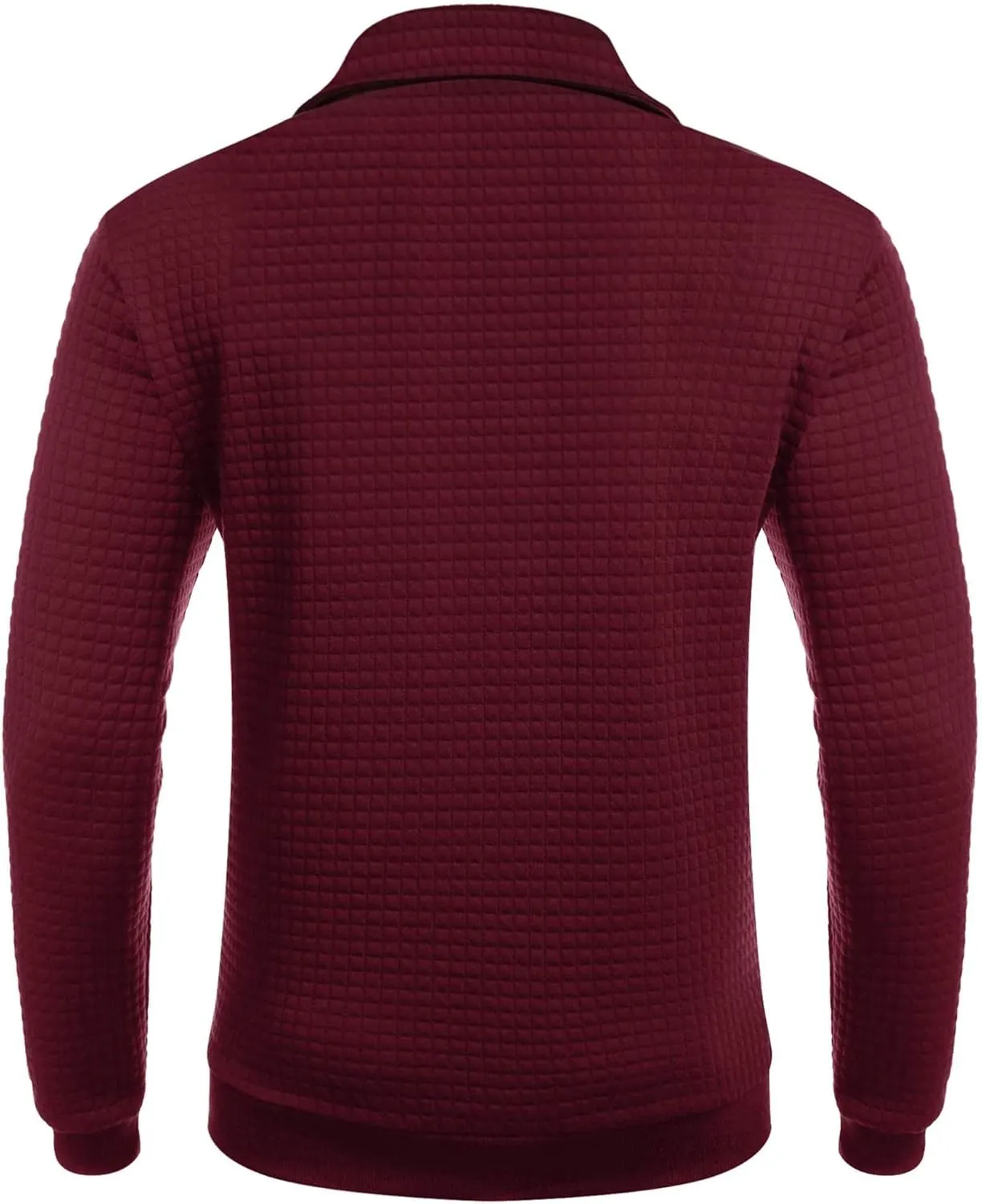COOFANDY Mens Quarter Zip Sweatshirt Long Sleeve Casual Waffle Pullover Hoodies with Pocket