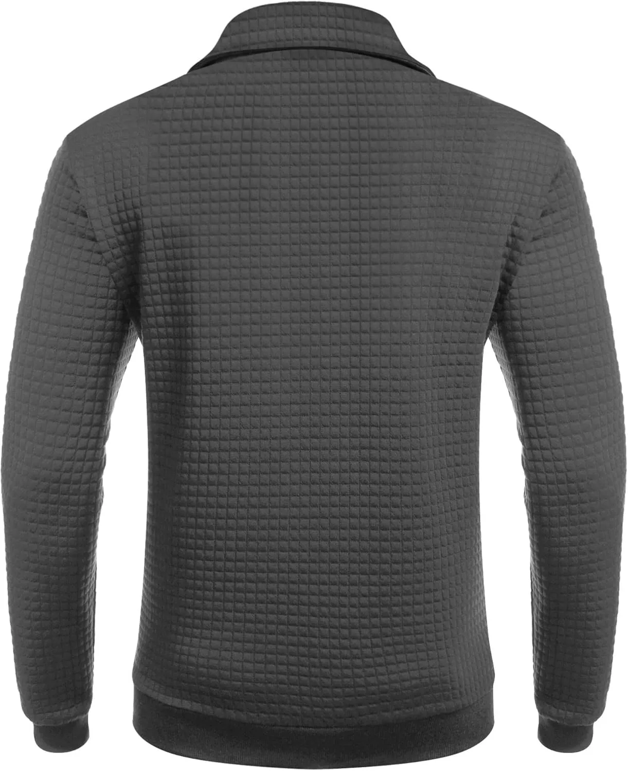 COOFANDY Mens Quarter Zip Sweatshirt Long Sleeve Casual Waffle Pullover Hoodies with Pocket