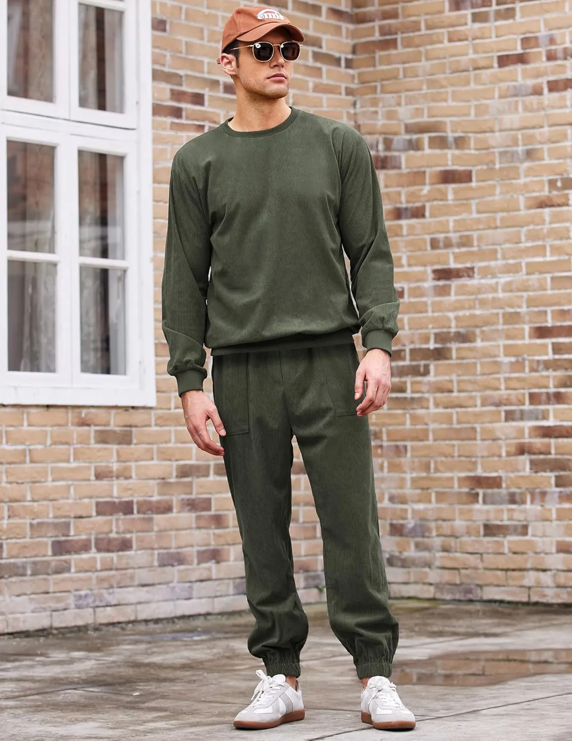 COOFANDY Men's Tracksuit 2 Piece Sweatsuit Set Long Sleeve Pullover Athletic Suit For Sports Casual Fitness Jogging