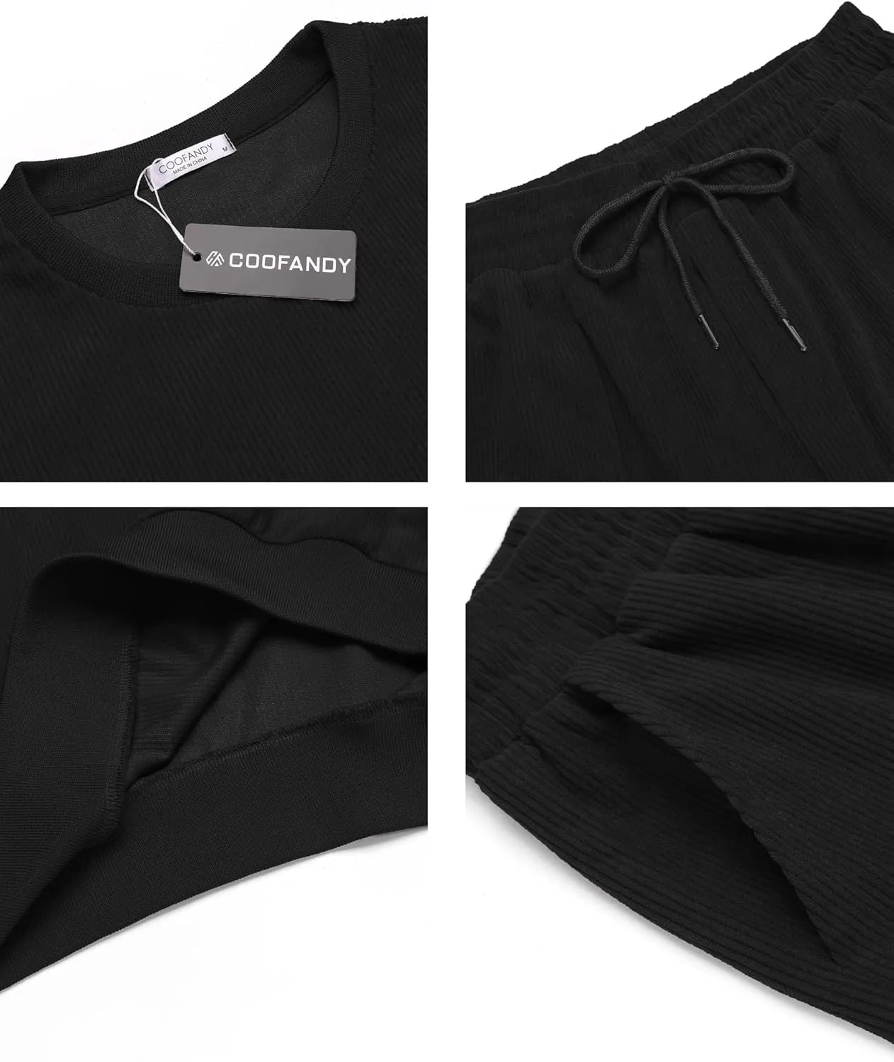 COOFANDY Men's Tracksuit 2 Piece Sweatsuit Set Long Sleeve Pullover Athletic Suit For Sports Casual Fitness Jogging
