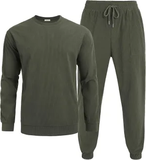 COOFANDY Men's Tracksuit 2 Piece Sweatsuit Set Long Sleeve Pullover Athletic Suit For Sports Casual Fitness Jogging