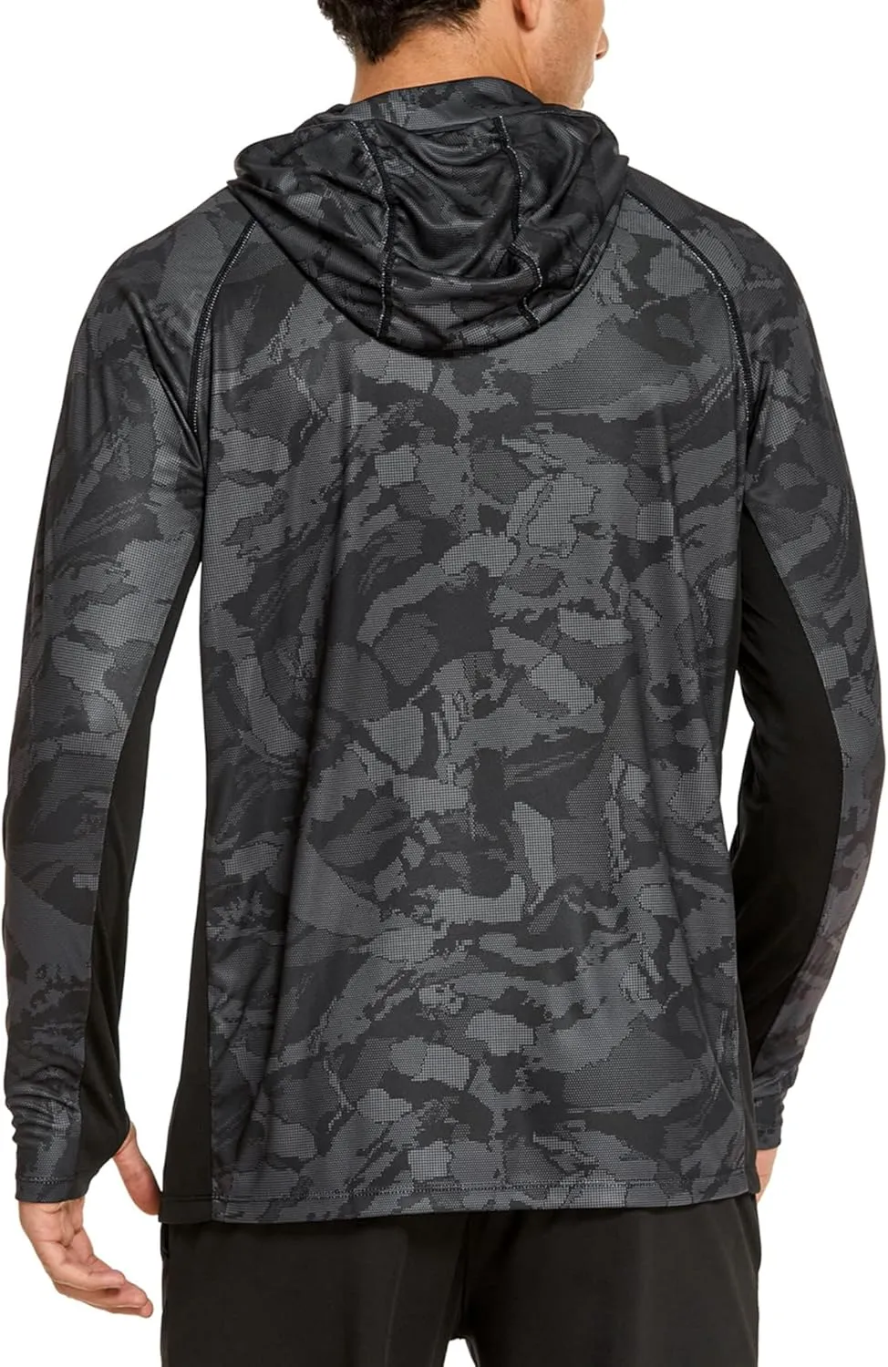 COOrun Men's Hooded Sun Shirts with Mask Fishing Shirts for Men Long Sleeve UPF 50 Rash Guards Cooling Hoodies Hiking Shirts