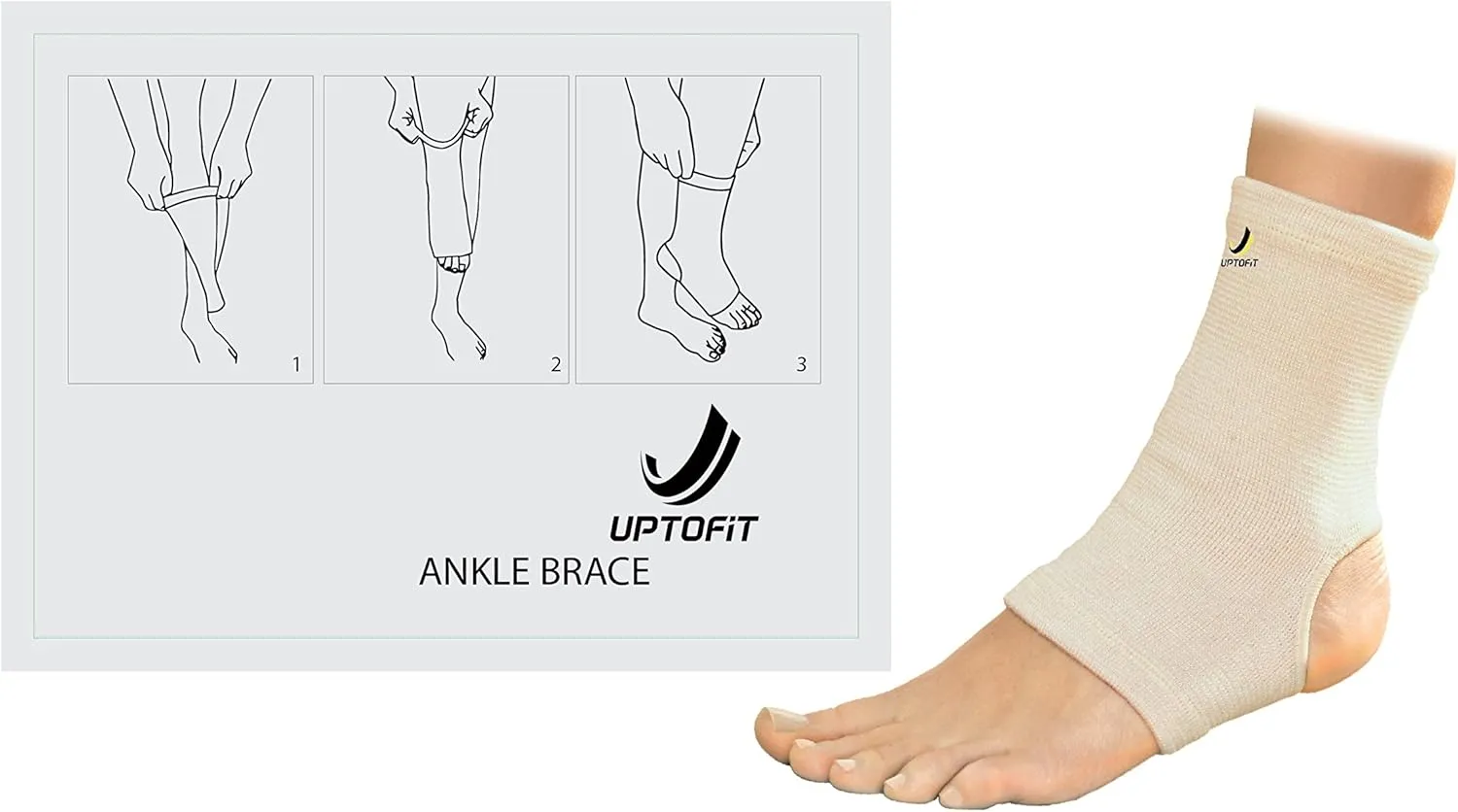 Copper Ankle Compression Sleeve for Women Lightweight Breathable Brace for Foot and Ankle Support in Plantar Fasciitis, Achilles Tendon & Tendonitis (Medium - 1 Piece)