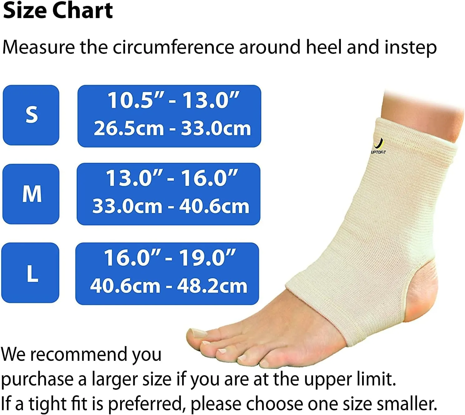 Copper Ankle Compression Sleeve for Women Lightweight Breathable Brace for Foot and Ankle Support in Plantar Fasciitis, Achilles Tendon & Tendonitis (Medium - 1 Piece)