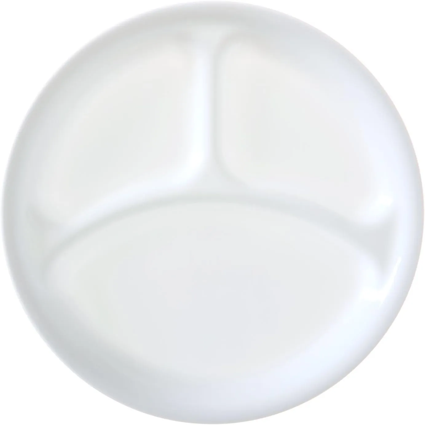 Corelle Livingware Winter Frost White 10.25" Divided Dinner Plate (Set of 12)