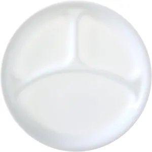 Corelle Livingware Winter Frost White 10.25" Divided Dinner Plate (Set of 12)