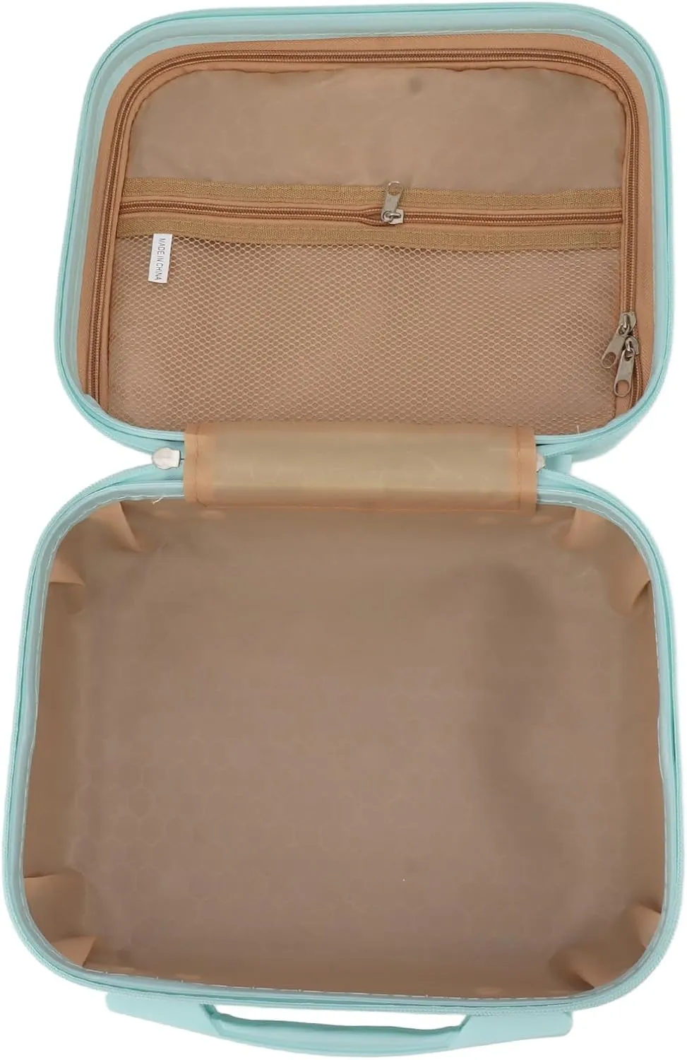 Cosmetic Bag, Delicate and Portable ABS Cosmetic Bag for Home (Greenish Blue)
