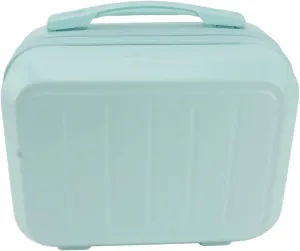 Cosmetic Bag, Delicate and Portable ABS Cosmetic Bag for Home (Greenish Blue)