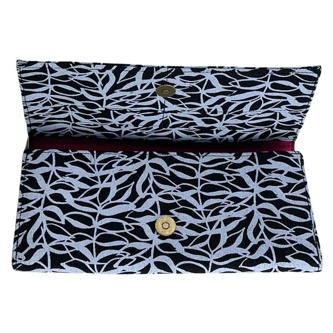 Cotton Canvas Long Wallet - Botanical Prints