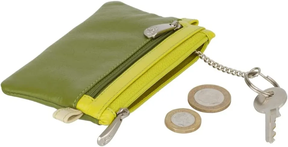CP2 Cora Multi Colored Coin Purse Mini Wallet (Lime Multi)