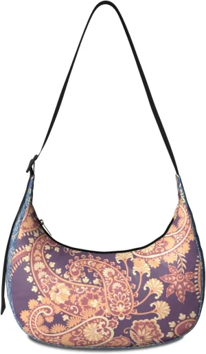 Crescent Shoulder Bag Clutch HandBag with Zipper Closure for Women Underarm Purse with Adjustable Strap Zipper Closure