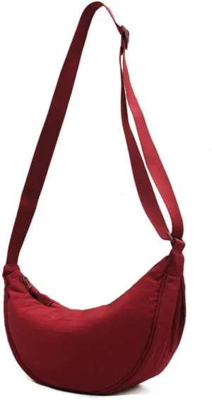 Crescent Women's Nylon Crossbody Hobo Sling Bag - Lightweight, Small Shoulder Purse