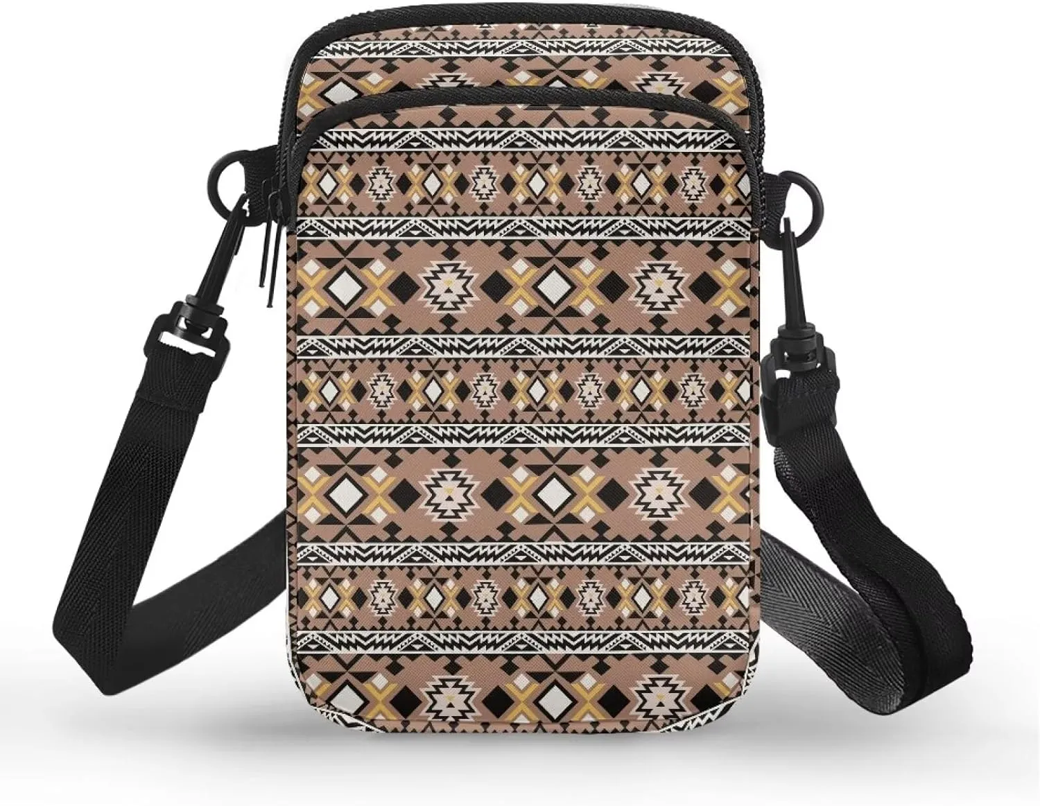 Crossbody Bag for Women Men Shoulder Bag with Double Pockets Cell Phone Wallet Purse Chest Bag