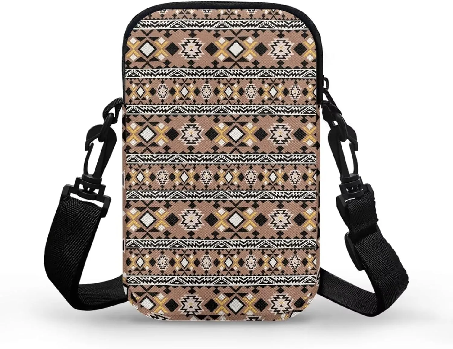 Crossbody Bag for Women Men Shoulder Bag with Double Pockets Cell Phone Wallet Purse Chest Bag